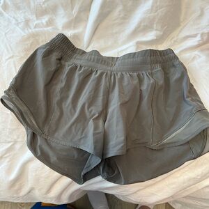 Olive green lululemon hotty hot shorts